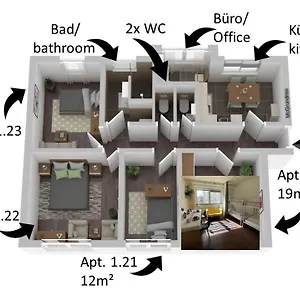  Accommodatie bij particulieren Soulfactory Budget Duitsland